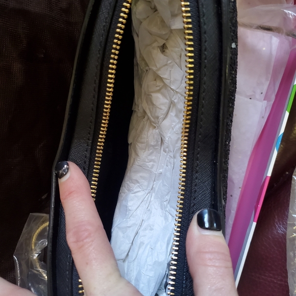 NWT Kate Spade "Dress The Part" black glitter clutch. - Picture 4 of 9